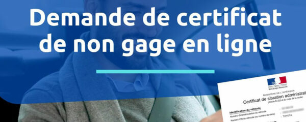 certificat de non gage