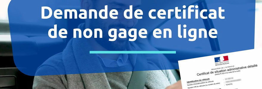 certificat de non gage